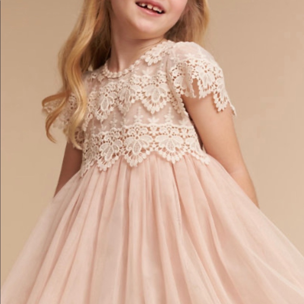 Size 10 Blush Flower Girl Dress BHLDN/Mae Li Rose